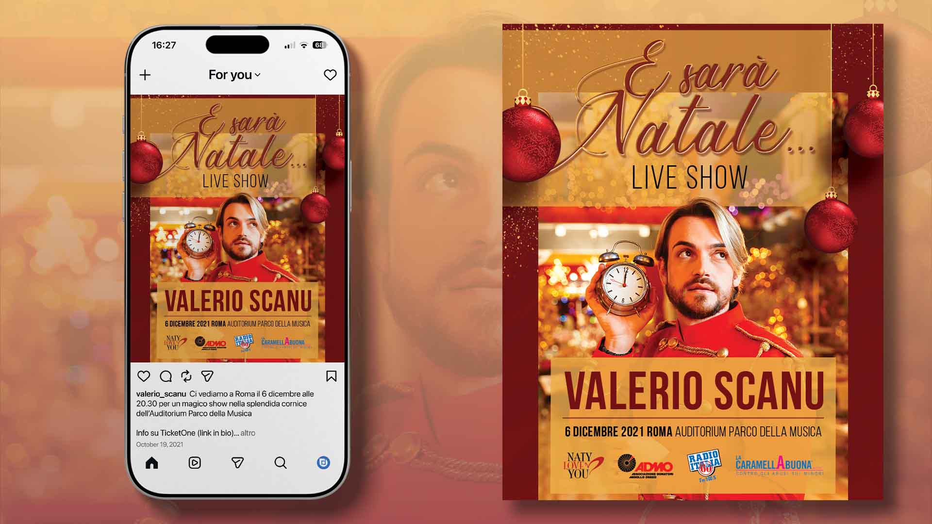 E Sarà Natale Live Show - Instagram Post