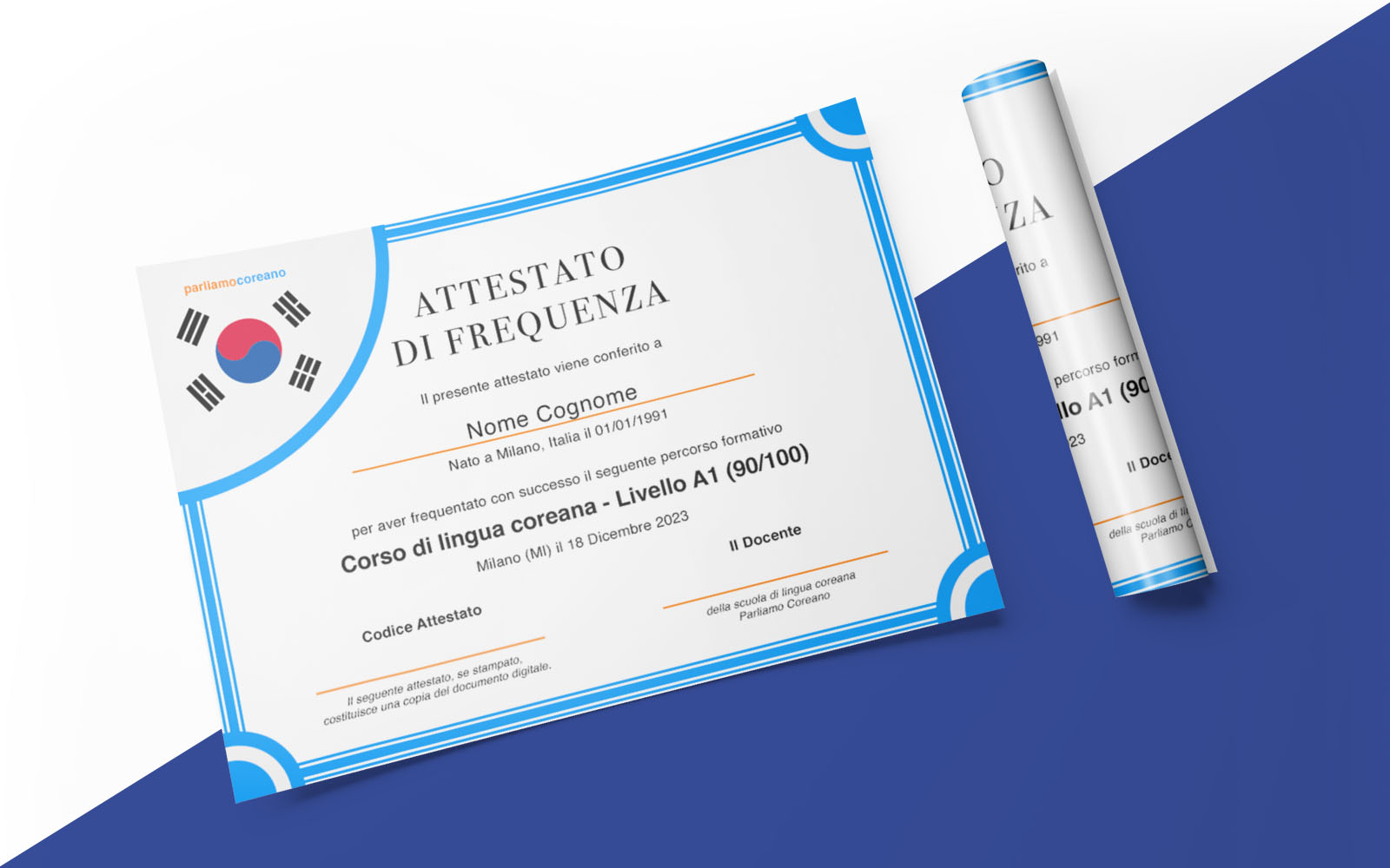 Parliamo Coreano - Attestato